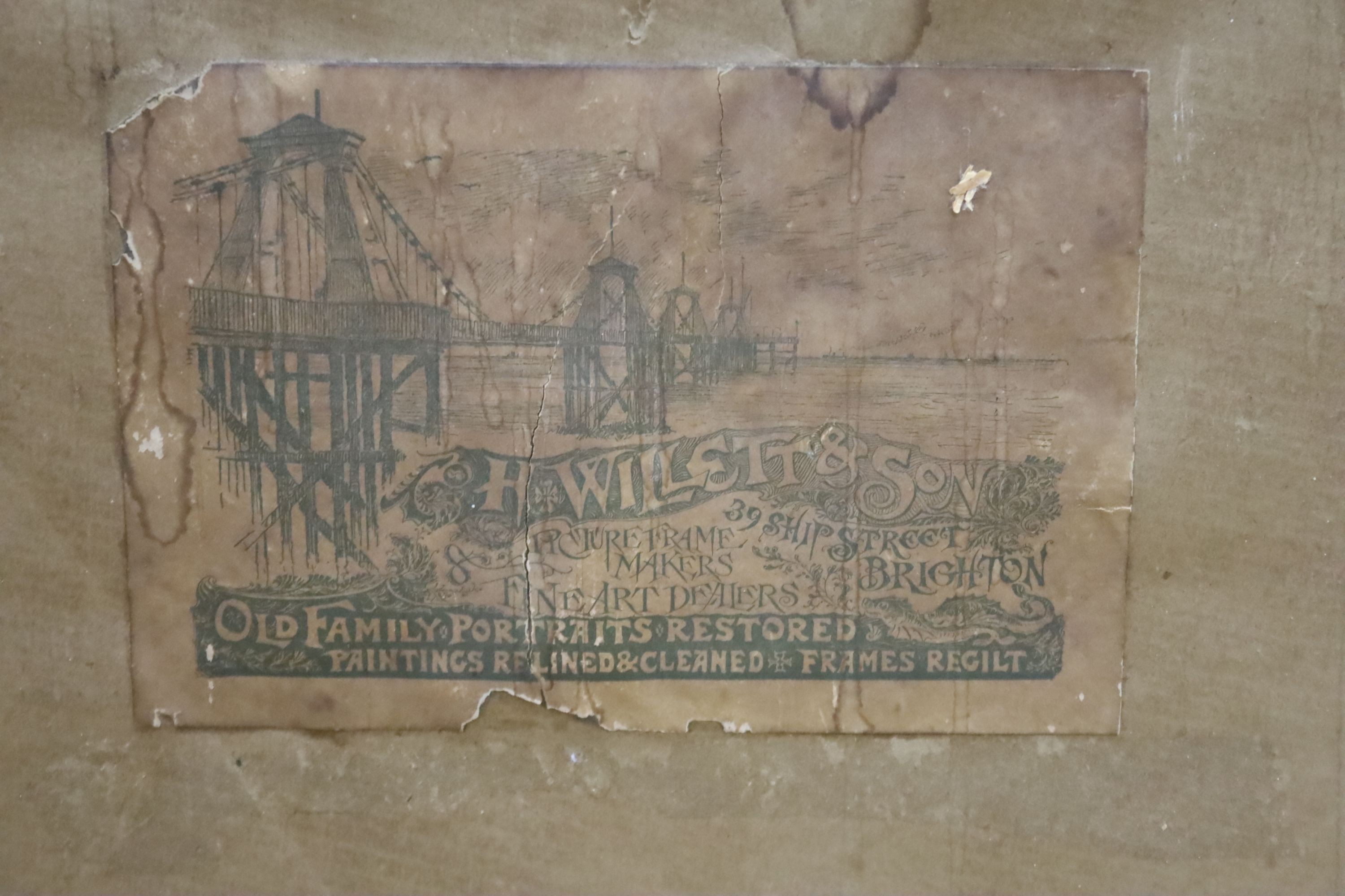 Clement Lambert (1855-1925), watercolour, 'My boyhood haunt' (View of Shoreham from Lancing Clump), signed, 34 x 52cm